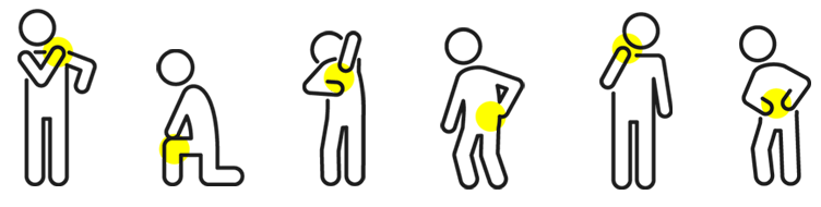 身体の痛みのイラスト